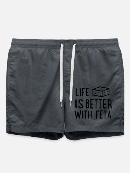 life is better with feta - Swim Trunks - anthracite
