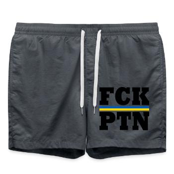 Fck ptn - Badeshorts - Anthrazit - Vorne - AI Model Male 185 light (185cm)