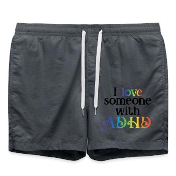 ADHD - Swim Trunks - anthracite - Front - AI Model Male 185 light (185cm)