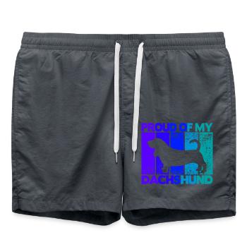 Fier de mon teckel - Short de bain - charbon - Devant - AI Model Male 185 light (185cm)