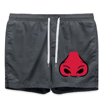 Rote große Nasenlöcher Nase - Badeshorts - Anthrazit - Vorne - AI Model Male 185 light (185cm)