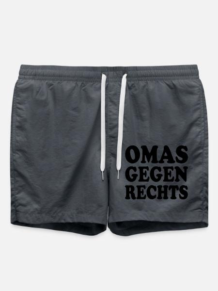 Omas gegen rechts - Badeshorts - Anthrazit