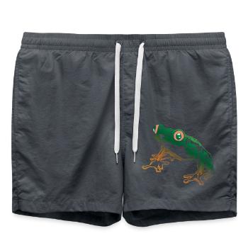 Rainette Graphique Amphibiens aquatiques Grenouilles amoureux - Short de bain - charbon - Devant - AI Model Male 185 light (185cm)