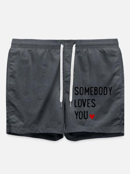 Jemand liebtDich - Badeshorts - Anthrazit
