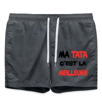 Ma tata c'est la meilleure - Short de bain - charbon - Devant - AI Model Male 185 light (185cm)