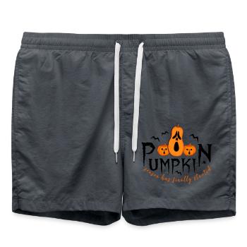 Citrouille Halloween Chauves-souris - Short de bain - charbon - Devant - AI Model Male 185 light (185cm)