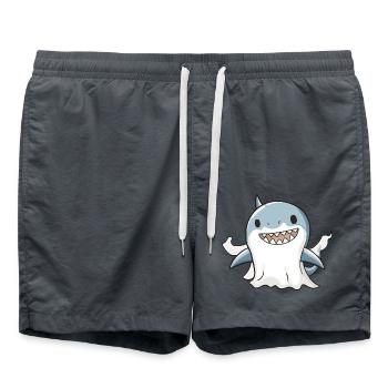 Hai Halloween Comic Geist - Badeshorts - Anthrazit - Vorne - AI Model Male 185 light (185cm)