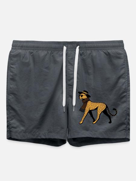 Leopard chic - Short de bain - charbon