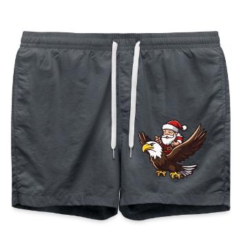 Eagle Santa Claus - Swim Trunks - anthracite - Front - AI Model Male 185 light (185cm)