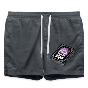 Hasse nicht den Spieler, hasse die Auslosung - Badeshorts - Anthrazit - Vorne - AI Model Male 185 light (185cm)