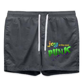 Joy is the new punk - Badeshorts - Anthrazit - Vorne - AI Model Male 185 light (185cm)