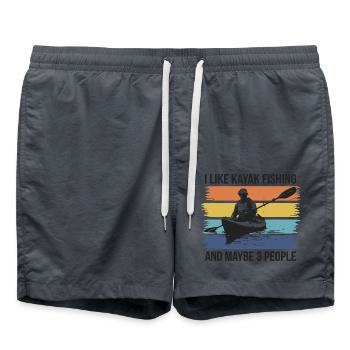De l’humour pour les pêcheurs en kayak silencieux - Short de bain - charbon - Devant - AI Model Male 185 light (185cm)