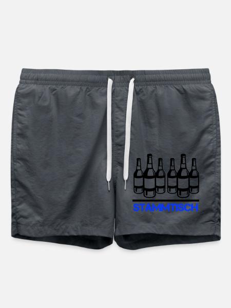bierflasche stammtisch - Badeshorts - Anthrazit