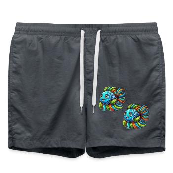 fisch comic 2 - Badeshorts - Anthrazit - Vorne - AI Model Male 185 light (185cm)