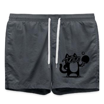 Chat de ping-pong - Short de bain - charbon - Devant - AI Model Male 185 light (185cm)