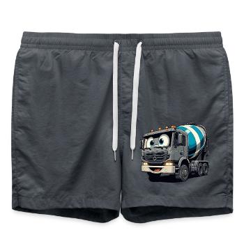 Cement Mixer Junior - Swim Trunks - anthracite - Front - AI Model Male 185 light (185cm)