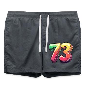 73 Symbole numérique - Short de bain - charbon - Devant - AI Model Male 185 light (185cm)