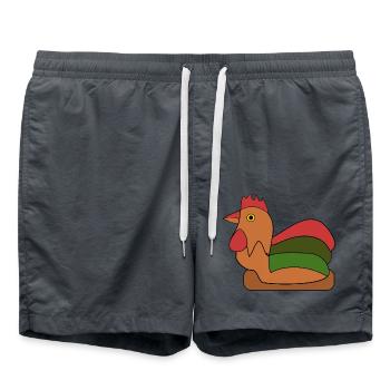 Proud rooster - Swim Trunks - anthracite - Front - AI Model Male 185 light (185cm)