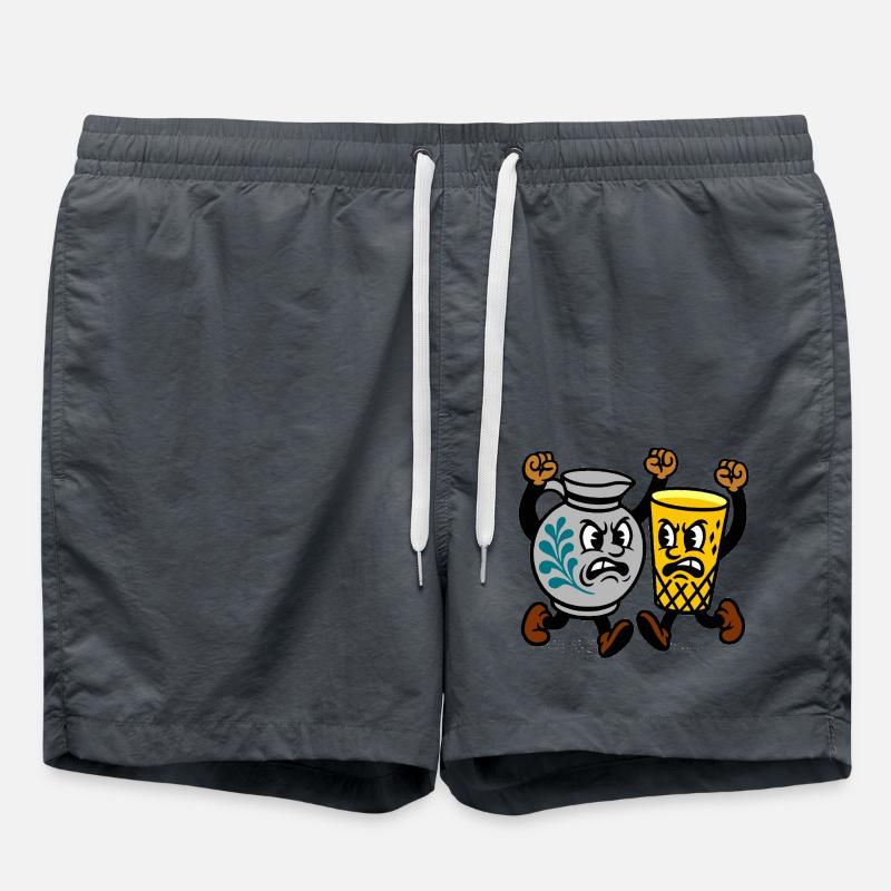 bembel geripptes - Badeshorts - Anthrazit