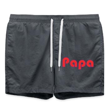 HAPPY BIRTHDAY DAD. DAD. FATHER's DAY. FATHER - Swim Trunks - anthracite - Front - AI Model Male 185 light (185cm)