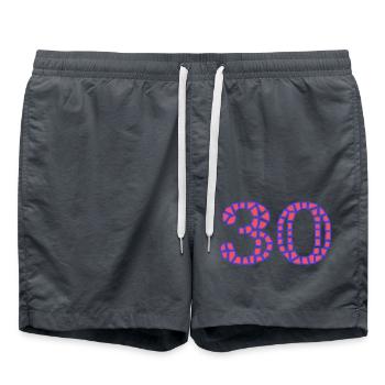 30. 30 ANS. 30e ANNIVERSAIRE. ANNIVERSAIRE 30 ANS. - Short de bain - charbon - Devant - AI Model Male 185 light (185cm)