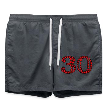 ALLES GUTE ZUM GEBURTSTAG. ALLES GUTE ZUM GEBURTSTAG. JAHRESTAG. - Badeshorts - Anthrazit - Vorne - AI Model Male 185 light (185cm)