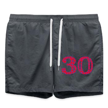 HAPPY BIRTHDAY. JOYEUX ANNIVERSAIRE. ANNIVERSAIRE. - Short de bain - charbon - Devant - AI Model Male 185 light (185cm)