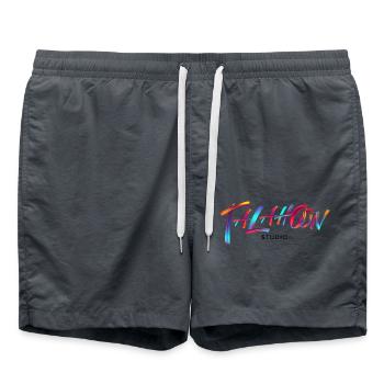 Talahoon Studios Rainbow Brushed (bright clothes) - Badeshorts - Anthrazit - Vorne - AI Model Male 185 light (185cm)