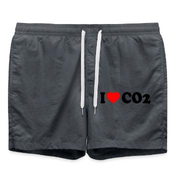 I love co2 - Short de bain - charbon - Devant - AI Model Male 185 light (185cm)