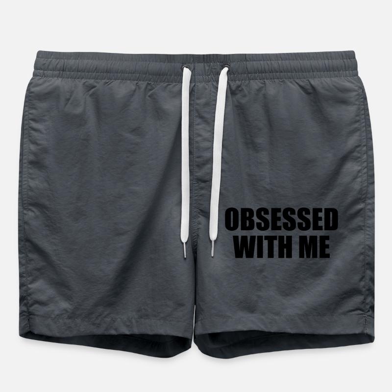 obsessed with me - Swim Trunks - anthracite