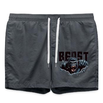 Bête gorille - Short de bain - charbon - Devant - AI Model Male 185 light (185cm)