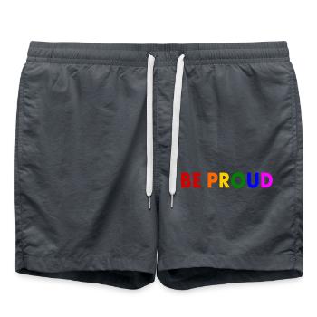 Be proud - Short de bain - charbon - Devant - AI Model Male 185 light (185cm)