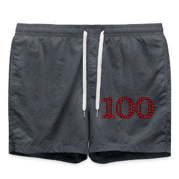 JOYEUX ANNIVERSAIRE. HAPPY BIRTHDAY. ANNIVERSAIRE. - Short de bain - charbon - Devant - AI Model Male 185 light (185cm)