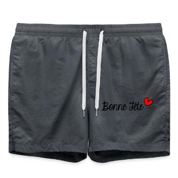 BONNE FÊTE PAPA. PAPA. FÊTE DES PÈRES - Short de bain - charbon - Devant - AI Model Male 185 light (185cm)