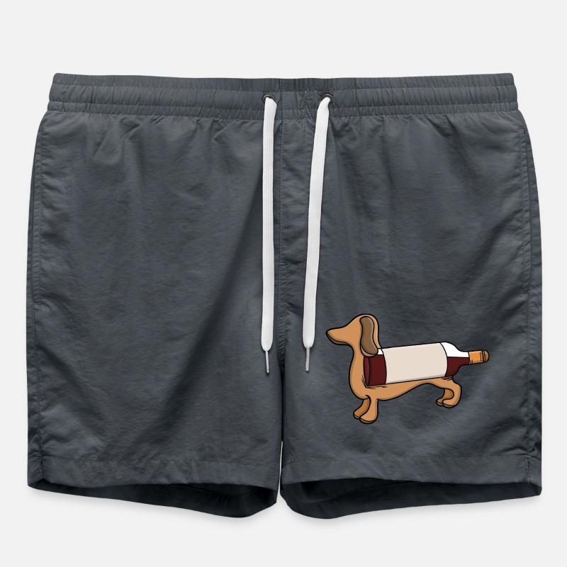 Adorable vin teckel - Short de bain - charbon