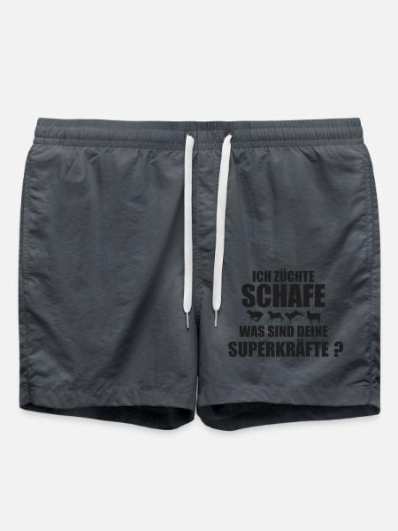 Schaf Schafe Schafzüchter Geschenk - Badeshorts - Anthrazit