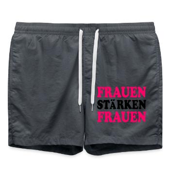 frauen stärken frauen - Badeshorts - Anthrazit - Vorne - AI Model Male 185 light (185cm)