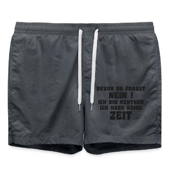 Je suis à la retraite, je n’ai pas de don de temps - Short de bain - charbon - Devant - AI Model Male 185 light (185cm)