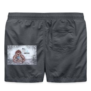 Fill is trying to drink hot coffee - Badeshorts - Anthrazit - Hinten