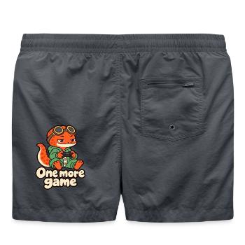 Sleepy Gamer Salamander – Noch ein Spiel - Badeshorts - Anthrazit - Hinten
