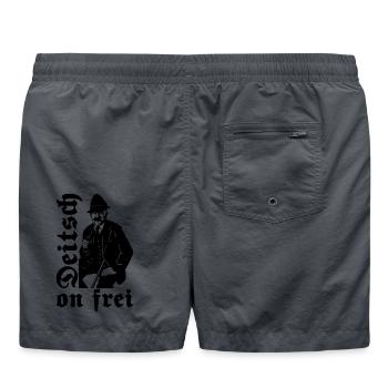 Anton Günther - Deitsch on frei - Erzgebirge - Badeshorts - Anthrazit - Hinten