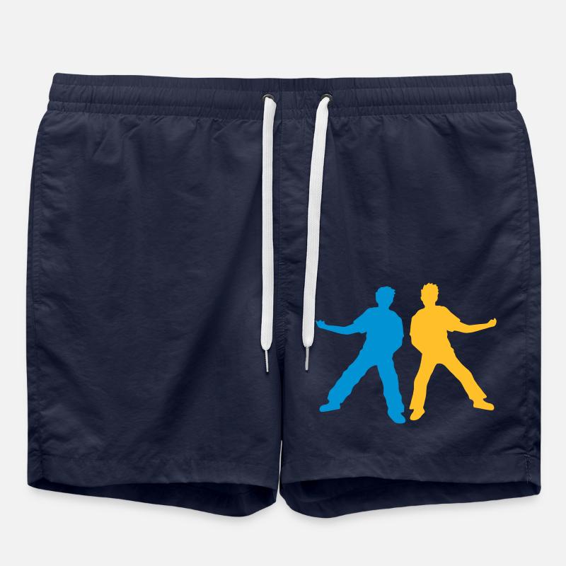 Team 2 Luftgitarre Freunde - Badeshorts - French Navy