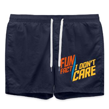 I don't care fact - Swim Trunks - french navy - Front - AI Model Male 185 light (185cm)