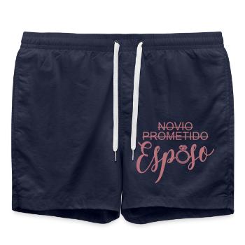 Esposo Husband To Be Groom Married Men Wedding - Swim Trunks - french navy - Front - AI Model Male 185 light (185cm)