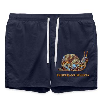 Dépêchez-vous avec le temps Escargot Latin E 85 - Short de bain - bleu marine - Devant - AI Model Male 185 light (185cm)