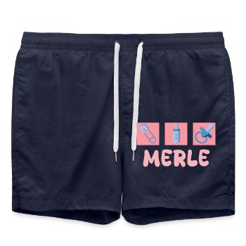 Pacifier Merle - Swim Trunks - french navy - Front - AI Model Male 185 light (185cm)