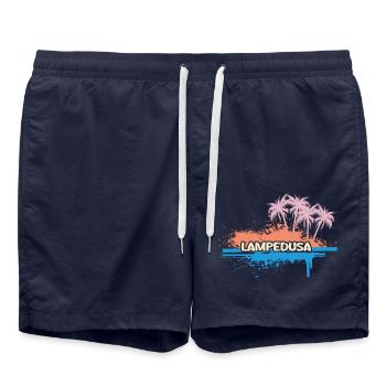 Vacances Lampedusa - Short de bain - bleu marine - Devant - AI Model Male 185 light (185cm)