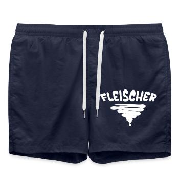 Boucher - Short de bain - bleu marine - Devant - AI Model Male 185 light (185cm)