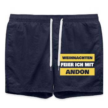 First name Andon - Swim Trunks - french navy - Front - AI Model Male 185 light (185cm)