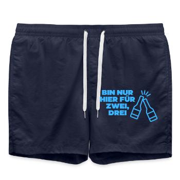 Bier - Badeshorts - French Navy - Vorne - AI Model Male 185 light (185cm)